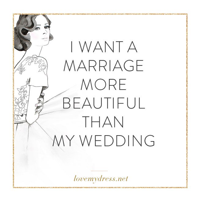 ‘I want a marriage more beautiful than my wedding…’ >> lvmyd.rs/1NoCxhh #weddinghour