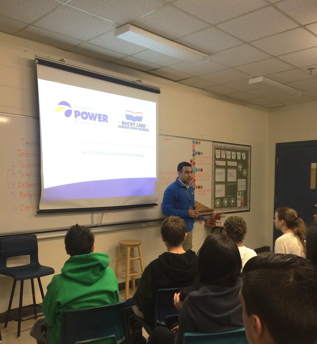 nspowerinc's tweet photo. This morning, we talked renewable energy at Rocky Lake Junior High for their unit on sustainability. https://t.co/chdDGbV0Op
