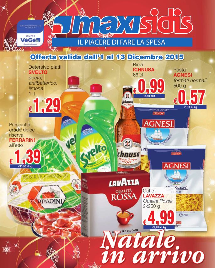 MarketFlori's tweet photo. #promozione #Natale in #arrivo #supermercato #lagunare #Maxisidis #Cabras @MarketFlori, #giganti per la #convenienza https://t.co/5SN1DWgong