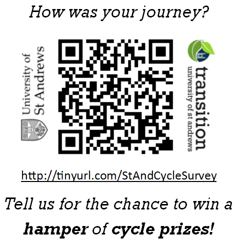 UStASustainable's tweet photo. Want to improve cycling in St Andrews? Love cycling freebies? Then fill in this survey today https://t.co/azSzgN9dMv https://t.co/5fCqam5tMW