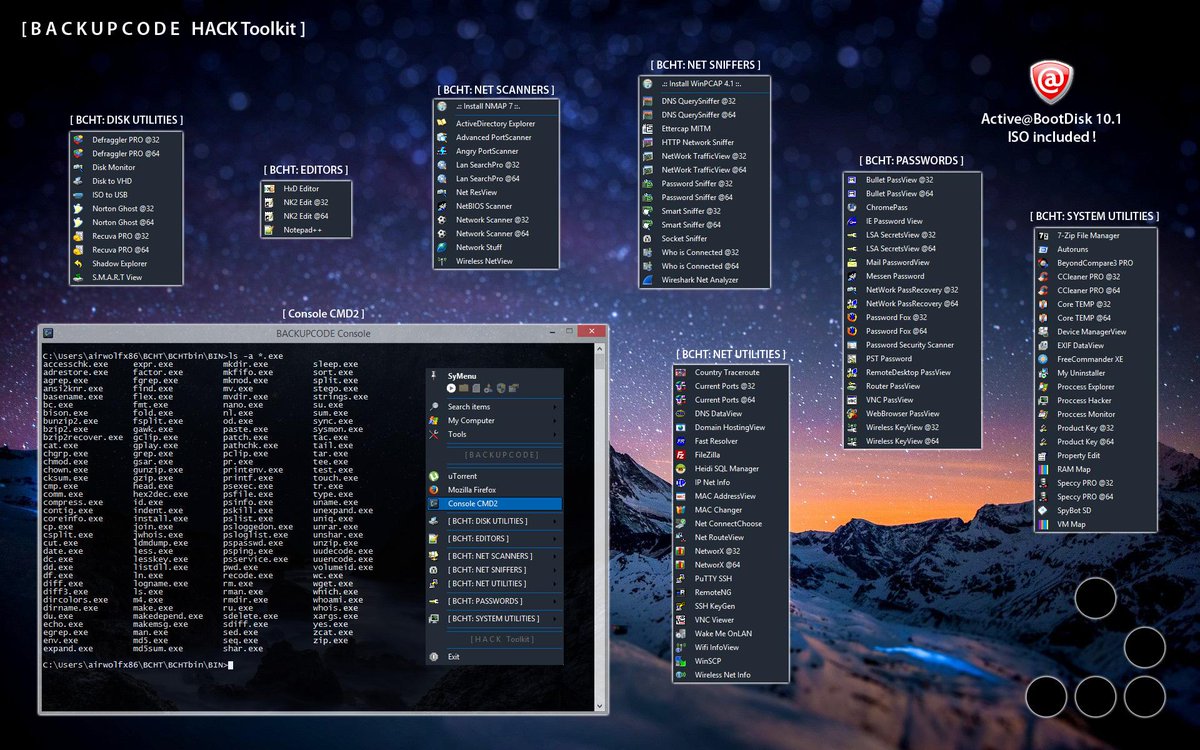 backupcode's tweet photo. Administradores de redes y TI, les presento BACKUPCODE Hack Toolkit , la compilación que no puede faltar ! https://t.co/5hMqCr220f
