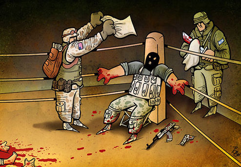 theLemniscat's tweet photo. US knew "rebels" were "gangs of kidnappers &amp; killers" but armed them anyway #Syria #Daesh 
https://t.co/h8cktX6VEd https://t.co/8FLfcg572P