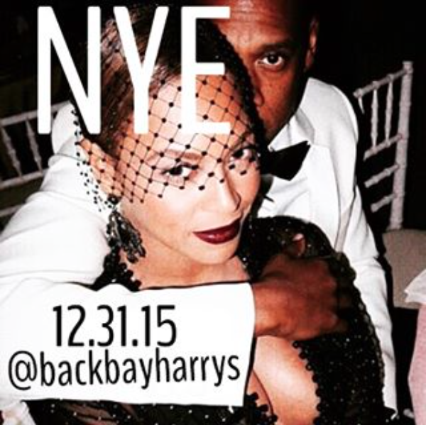 BackBayHarrys's tweet photo. It's about to go down....make your reservations for our #JayZ &amp; #Beyoncé themed #NYE dinner party today! https://t.co/54khrl6mRw