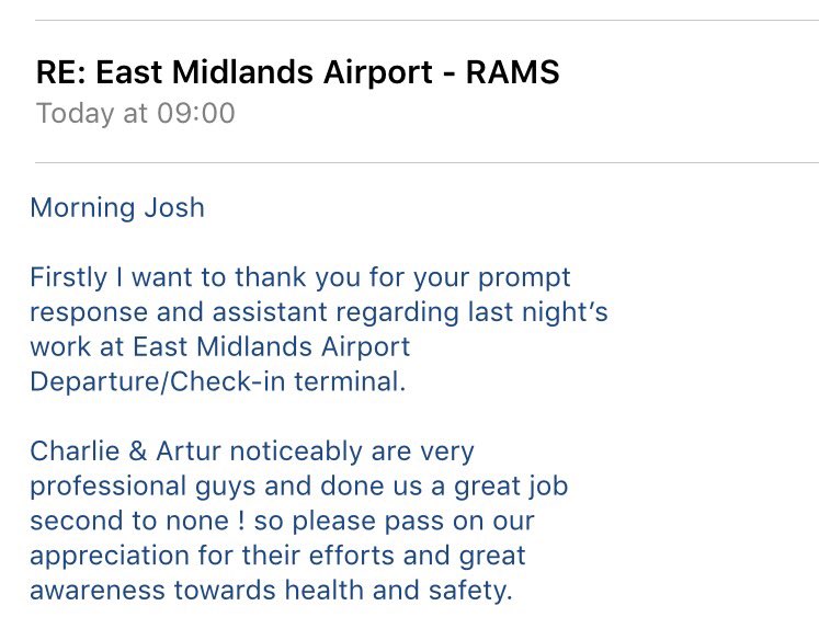 DynamicAccessUK's tweet image. Love receiving positive feedback on our team, makes it all worth while! #DynamicAccess #HeighLevelSpecialists