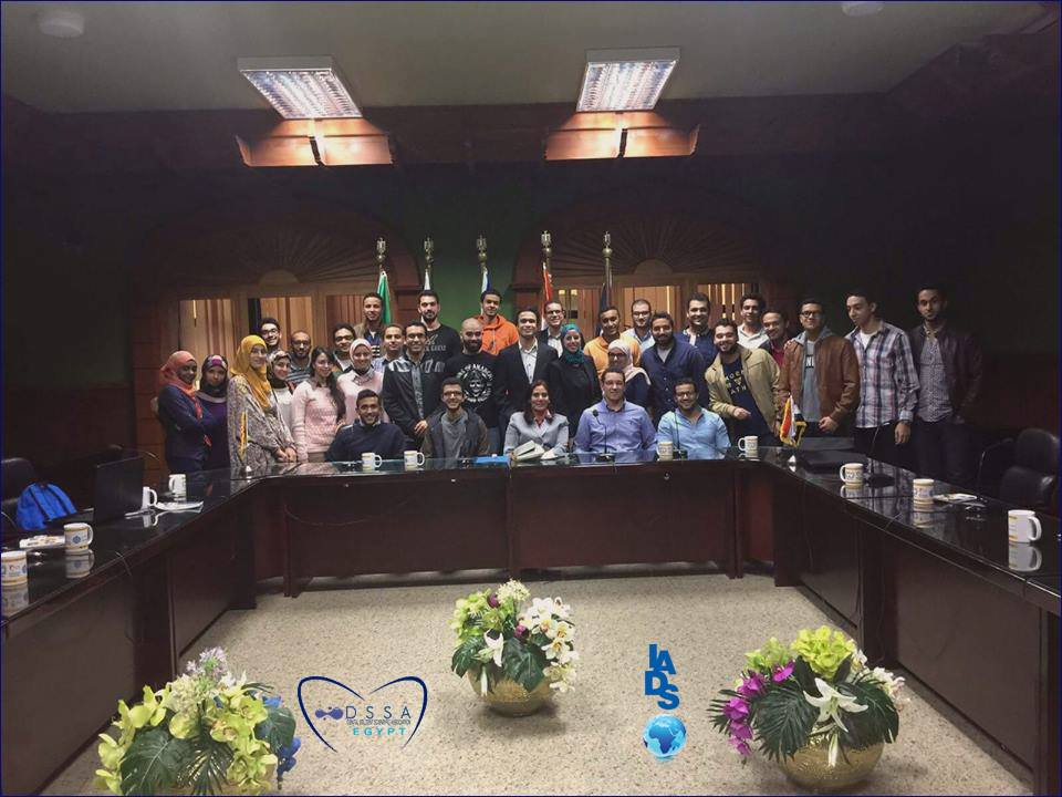 DSSA_Egypt's tweet photo. Don't miss our next General Assembly!
Thu 03.12.2015 - Faculty of Dentistry, Ain Shams University
image from last GA https://t.co/ubXjYZENpK