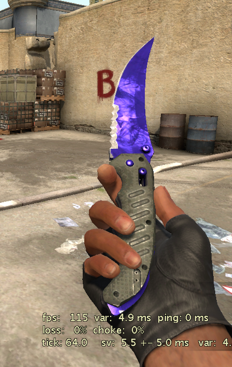Geez_Monster's tweet photo. So i just got my very first #SAPPHIRE knife!!!!!!! Flipknife Sapphire Doppler BABY!!!!! #TURNUP ITS SO BLUE #CSGO https://t.co/d6QK1qAcmj