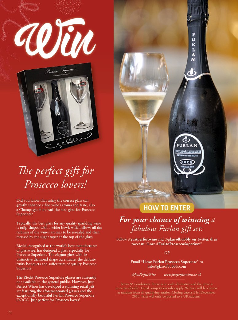 #Competition #Win #Prosecco Furlan Gift Set <a href="/justperfectwine/">Just Perfect Wines</a> Love #FurlanProseccoSuperiore #GlassofBubbly magazine