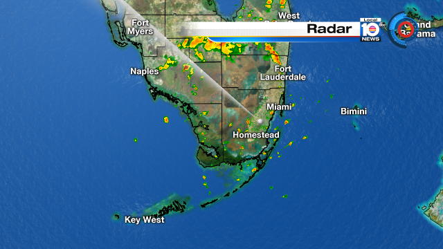 RADAR UPDATE - Spotty showers this afternoon are moving from south to north over Broward and Miami-Dade. https://t.co/XLbReynNRK