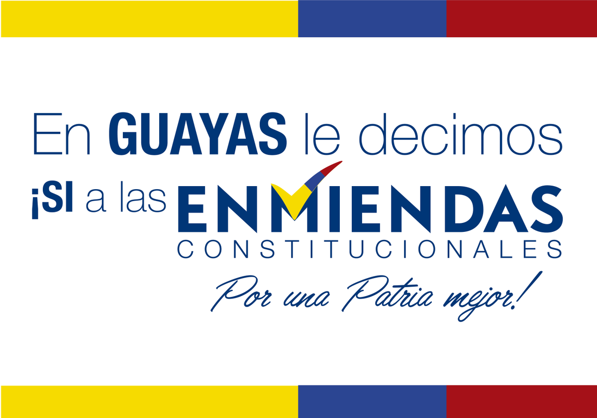 GuayasConMarce's tweet photo. ¡Desde #Guayas le decimos SI a las @Enmiendas_EC! #EnmiendasPorUnMejorEcuador https://t.co/y5pPgBUkMk