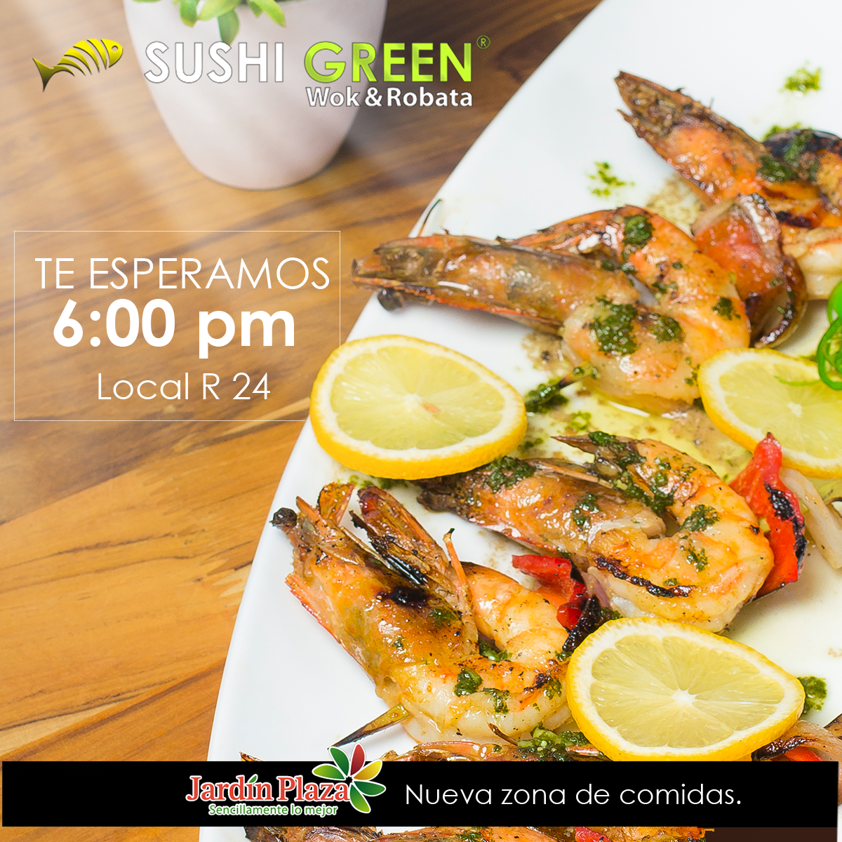 SushiGreenCo's tweet photo. ¡Gran apertura! Te esperamos en nuestro local R-24  en Jardín Plaza Plazoleta de comidas zona sur https://t.co/ClvN5i5OoU