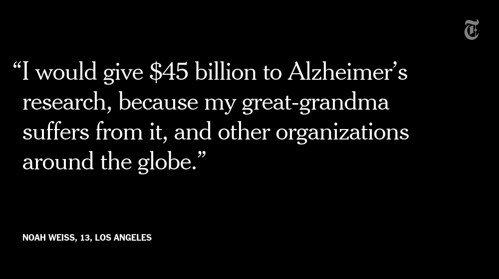 nytimes's tweet photo. How people would donate $45 billion if they, like Mark Zuckerberg and Priscilla Chan, had it https://t.co/Ho16kiNztG https://t.co/LBdqf9BnK6