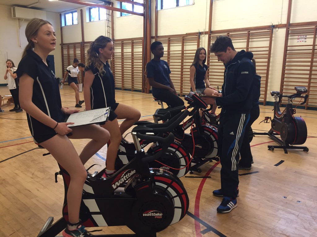 StIlltydsPEDept's tweet photo. Welsh Cycling in today to see if any of our girls have the potential to be the next @DaniKing1 #speedstrengthpower https://t.co/dVVlmXpihV