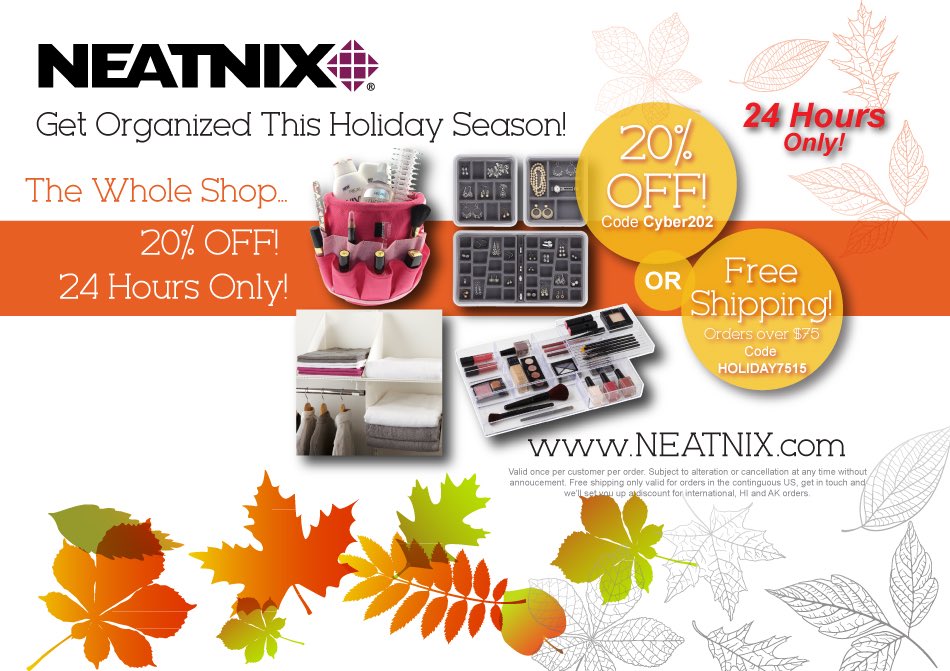neatnix.com. 20% off the whole store!