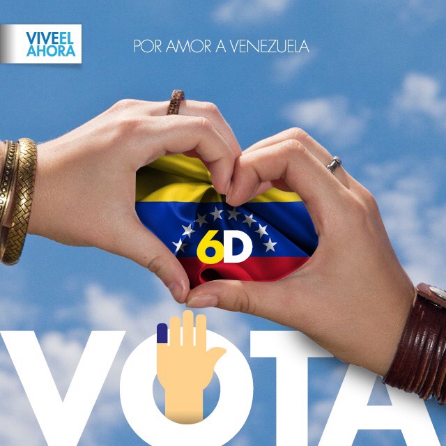 ViveAhoraVe's tweet photo. Por amor a #Venezuela esa #6D salgamos todos a votar, ejerce tu derecho al voto. #GeneremosElCambio https://t.co/MTvH9rDw4T