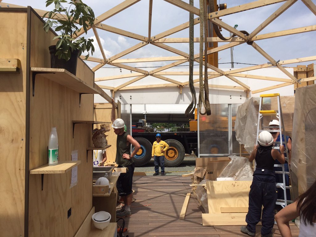 HelioMet's tweet image. 2 days to go - Finally we have a structurally sound roof! #SDLAC15