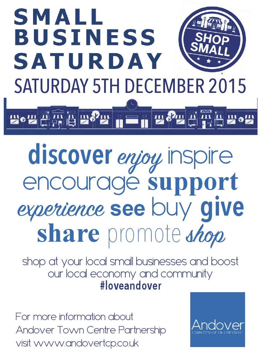 AndoverUK's tweet photo. Small Business Saturday - This Saturday #SBS2015 https://t.co/GMPLT6y3YG