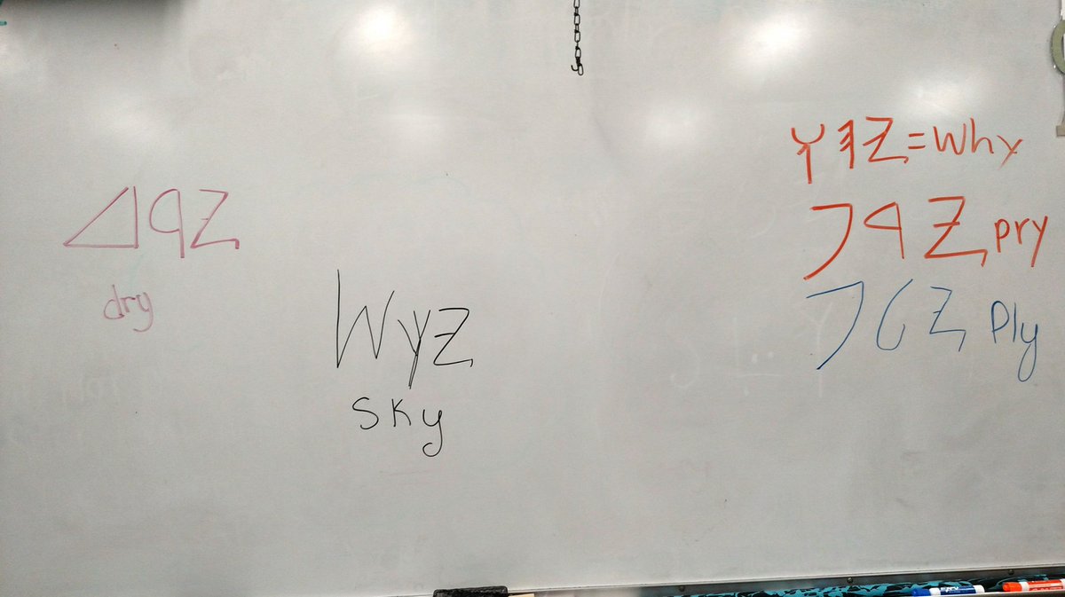 MrsDownNMS's tweet photo. Practicing with the Phoenician alphabet! #7PurpleSS #7Purplerocks https://t.co/RW42cD3WyG