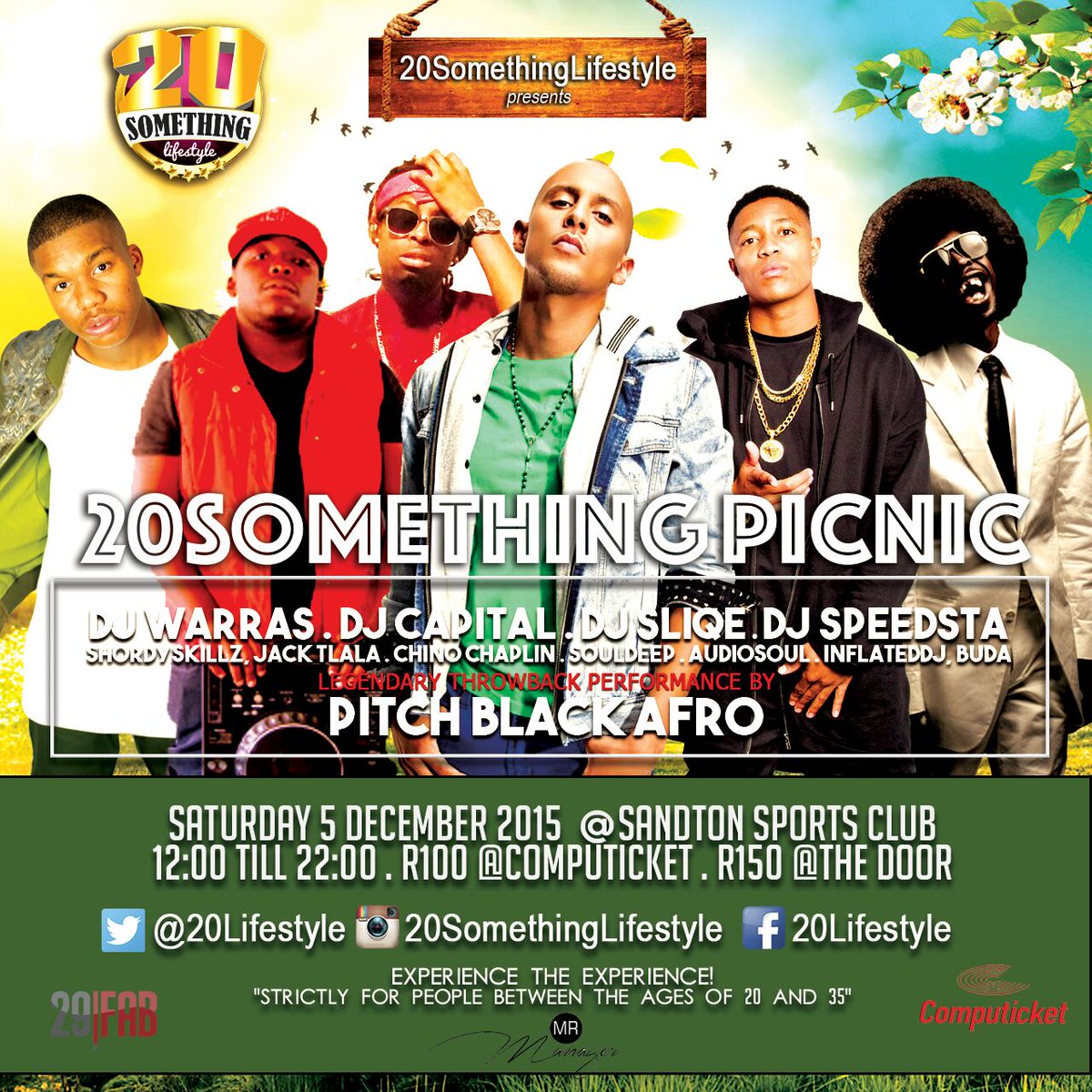 ChinoChaplin's tweet photo. When you're out at #20SomethingPicnic and you realise that your budget isn't so strong for you bad bads #Uzeleni https://t.co/3vmfo2MsRf