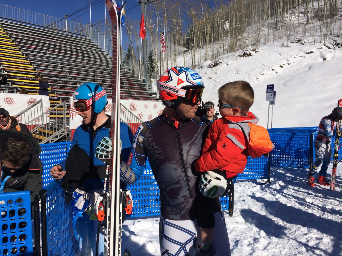 usskiteam's tweet photo. .@MillerBode gets some post-run analysis from his son Nate after POV forerunning @AudiBirdsofPrey. #BCWorldCup https://t.co/0Ez7mcBUri