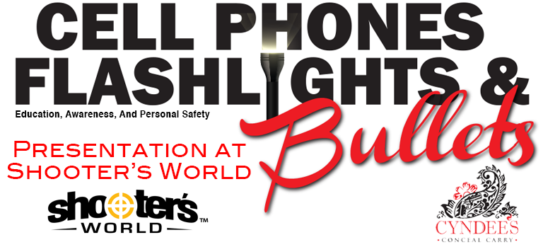 CConcealCarry's tweet photo. ONLY 1 MORE SCHEDULED! Come discuss personal safety with Cyndee at @AZShootersWorld Peoria on Friday! #CCW #gunclass https://t.co/7WWlqWyutc