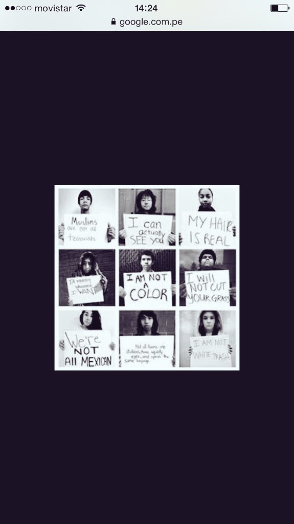 MaPauCrespo's tweet photo. @Stopstereotype6 people are people not colors ! https://t.co/1R36InD4yF