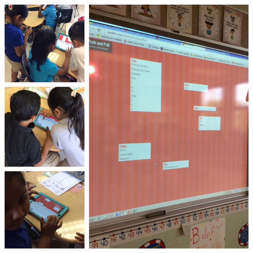 grade2pse's tweet image. Learning about #push and #pull #forcesofmotion #padlet #technology