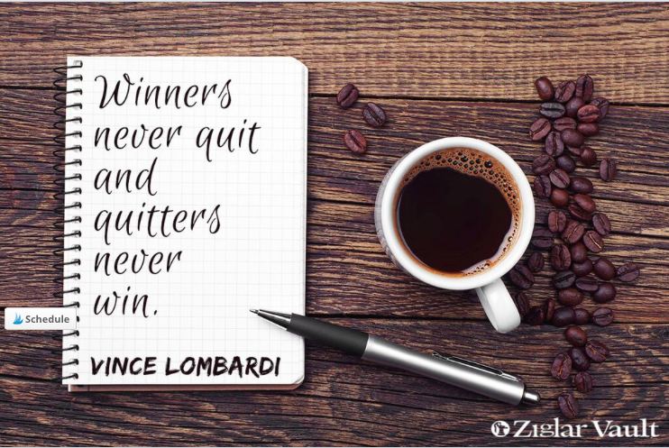 TheZigZiglar's tweet photo. "Winners never quit and quitters never win."-Vince Lombardi https://t.co/bFANADkFhK #Ziglar https://t.co/m4O1eZVPGW