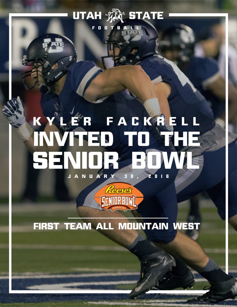USUrecruiting's tweet photo. Congratulations to Kyler Fackrell on the invitation to play in the Reese's senior bowl! https://t.co/mJotI2CUFd