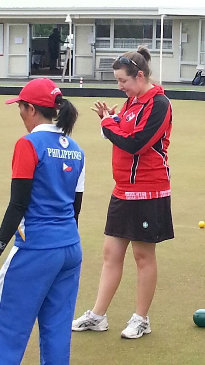 BCBBowls's tweet photo. Trial ends just wrapping up for Women's Trips play-off against Phillippines #2015APLB #GoCanadaGo #CDNBowls https://t.co/R785XQl9TA