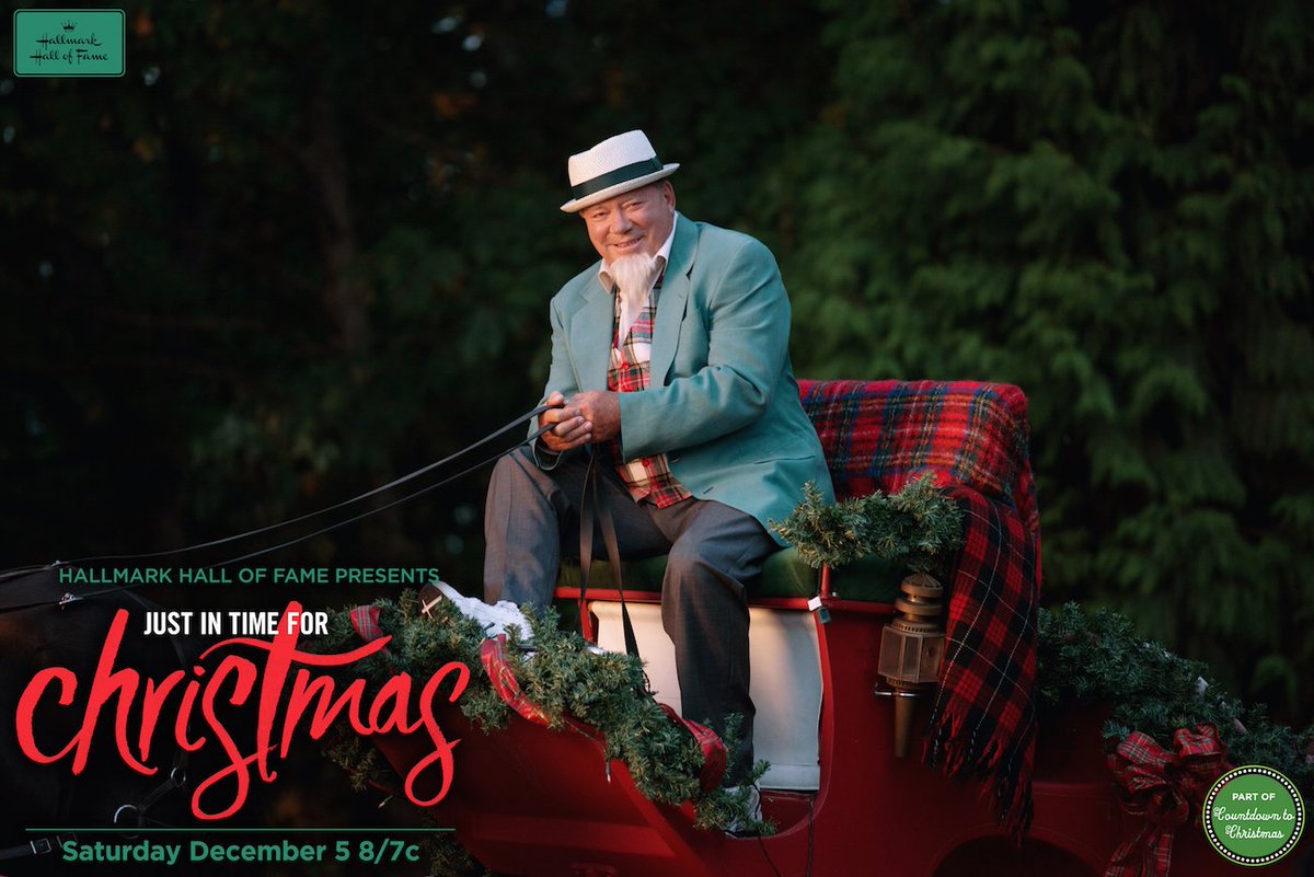 Hallmark Channel (@hallmarkchannel) on Twitter photo Don't miss <a href="/WilliamShatner/">William Shatner</a> in "Just in Time for Christmas" this SATURDAY 8/7c! #CountdownToChristmas Don't miss <a href="/WilliamShatner/">William Shatner</a> in "Just in Time for Christmas" this SATURDAY 8/7c! #CountdownToChristmas