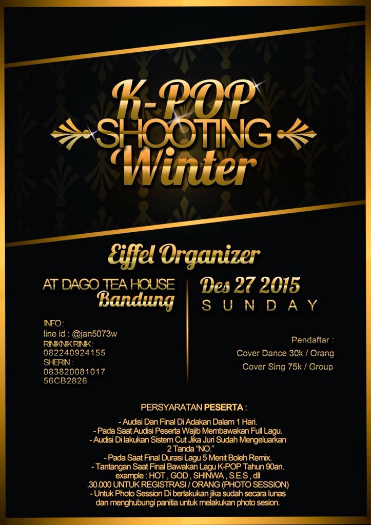 <a href="/iSeven7official/">iSeven</a> [HELP RT]  "KPOP SHOOTING WINTER" Dec 27,  DAGO TEA HOUSE
083820081017
082240924155
Line @jan5073w