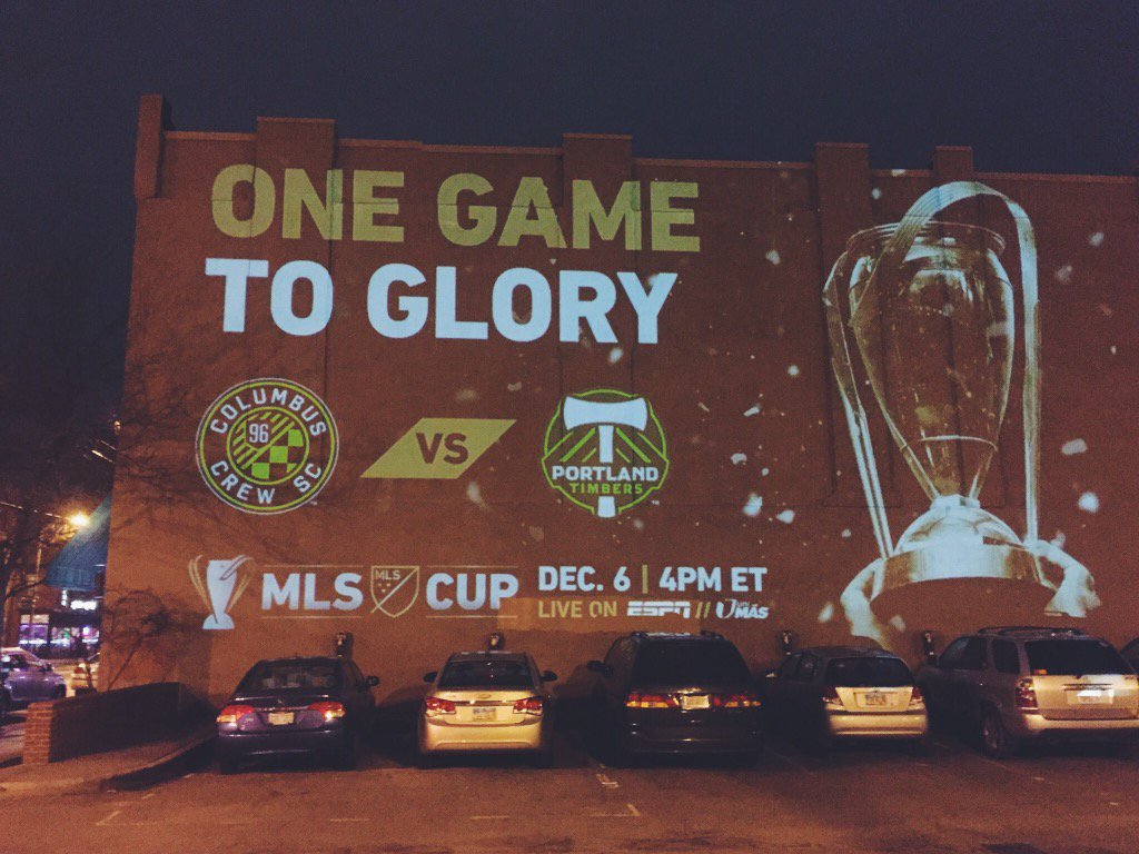 CivitasMktg's tweet photo. Well this just looks incredible #projectionadvertising #MLSCup https://t.co/1us4H0Wu57