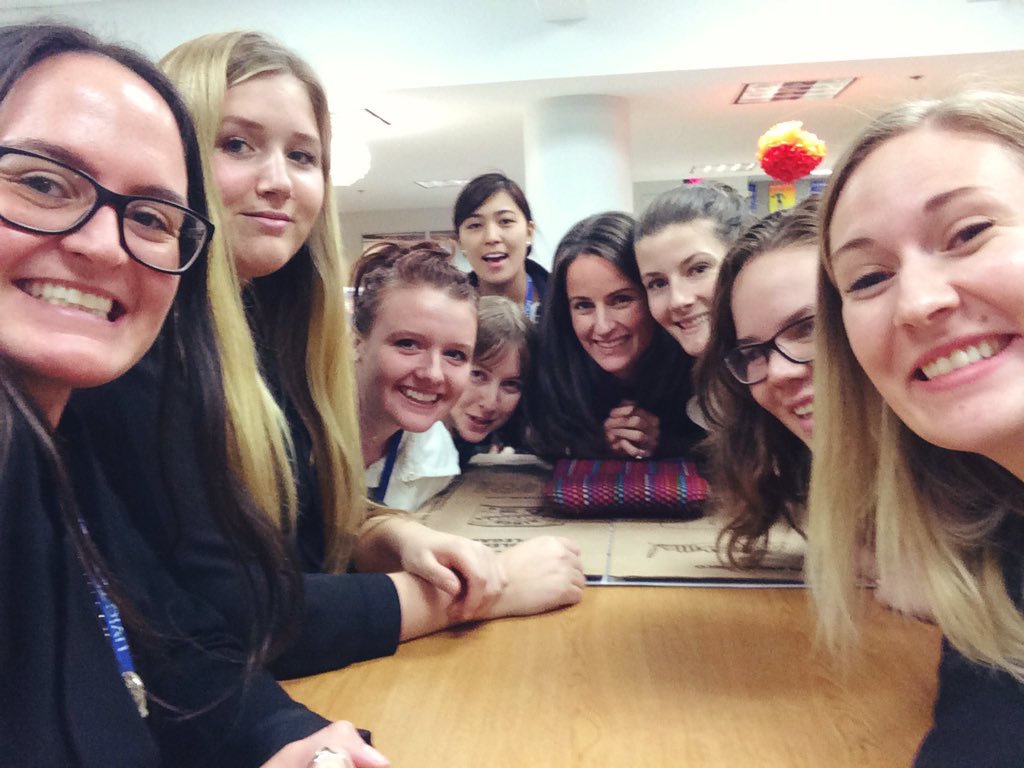 emily__low's tweet photo. Our "we just finished gallery walk" faces! Surrounded by some amazing students (and friends)! #weteachers #uvicEd https://t.co/UCGa47edeZ