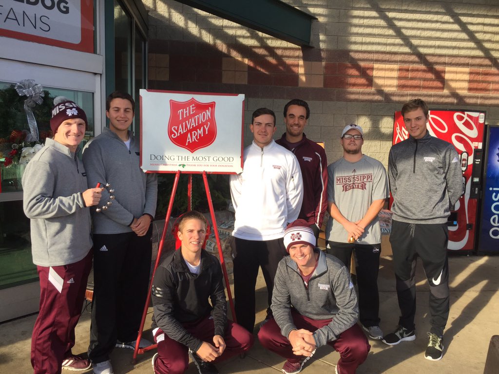 HailStateMG's tweet photo. @HailStateMG doing a little ringing today to help out the @SalvationArmyUS #HailState #givingback https://t.co/Cez9NtUqlN