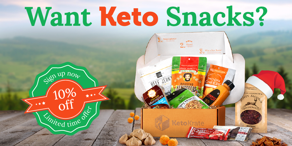 KetoKrate's tweet photo. Christmas is here! Gift yourself delicious Keto snacks. Visit https://t.co/CiVd6hzWkL #keto #ketogenicdiet #LCHF https://t.co/bIBp3x4RNr
