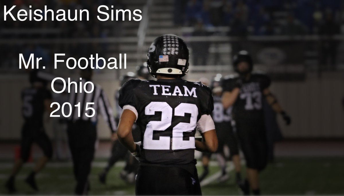 Congratulations to <a href="/Perry_Football/">Perry Football</a>'s Keishaun Sims on being named the <a href="/AP/">The Associated Press</a> Mr. Football in the state of Ohio. #NEOFB