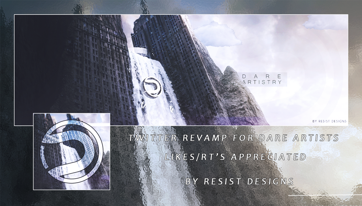 ResistDesigns's tweet photo. Twitter revamp for @TheDareArtistry #DARETRC
Hope you enjoy
Likes/RT's appreciated 
@deweyinc @ShoutGamers https://t.co/tAC2eMZuQH