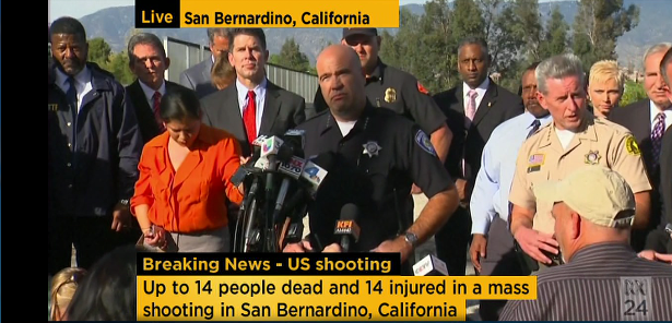 abcnews's tweet photo. We do not know where the suspects are: Chief Jarrod Burhuan #SanBernardino shooting https://t.co/q2DrdK3KqS