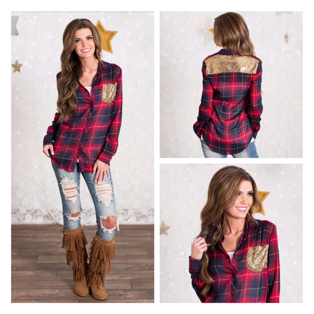 mvbshop's tweet photo. 🚨 #CONTESTALERT 🚨 Pretty and Precious Plaid #Sequin Top 1) Retweet 2) ➡️ #ShopMVB 3) Your favorite part of #Holidays https://t.co/TEDOJlU4q7