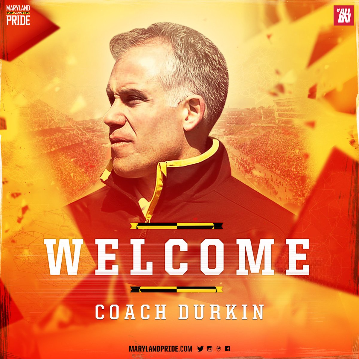 It's official: Welcome to Maryland, Coach! #UMDurkin #MarylandPride