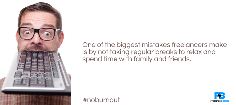freelanceboostr's tweet photo. #Burnout is a leading cause of #freelancer failure. Don't eat your keyboard. Take needed breaks. https://t.co/hm6rxQ5v8Y