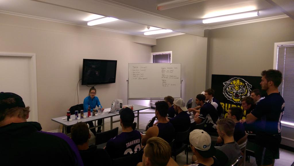 Must have the right fuel in the body men!! Thanks Laura Dickson for the education session on nutrition.. #hydration