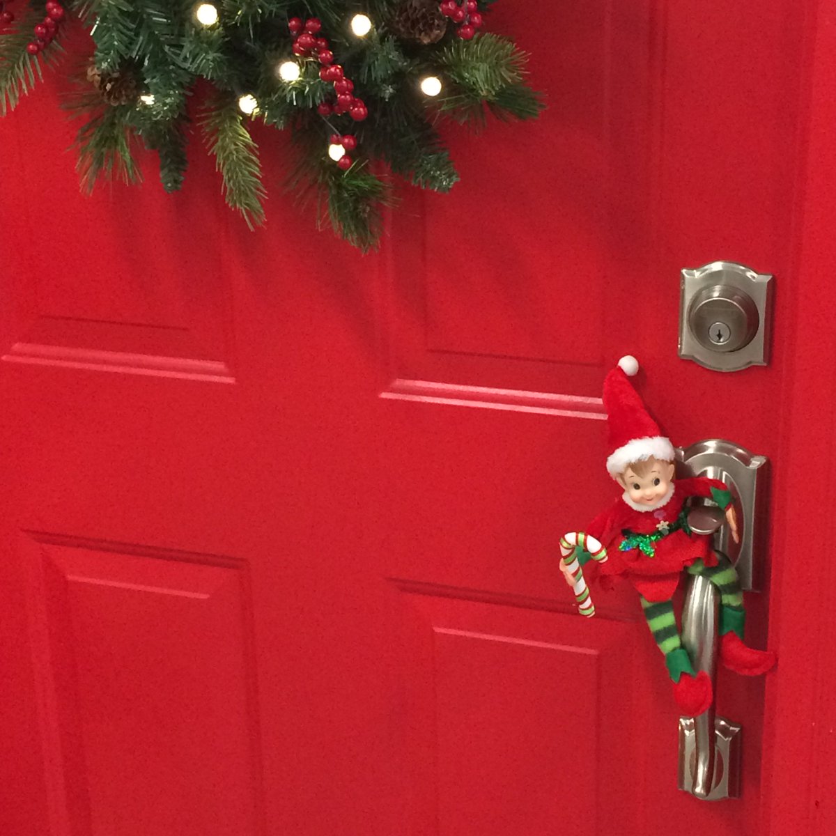 MBTBank's tweet photo. Johnny the elf showed up in our office today. He's here to keep an eye on everyone so he can report to Santa! https://t.co/AL4xqL1UzG