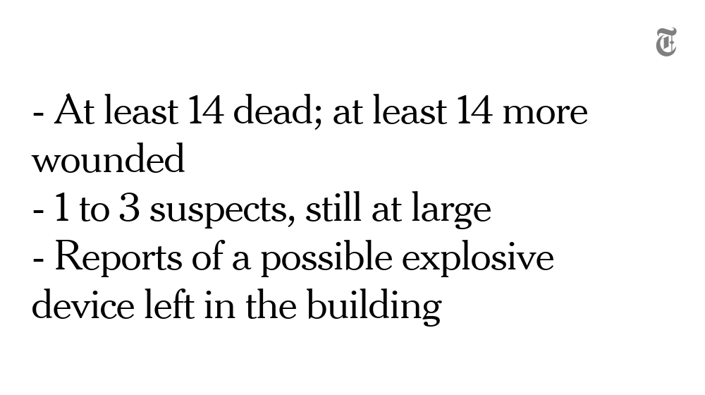 nytimes's tweet photo. What we know so far about the San Bernardino shooting. Follow live updates: https://t.co/T17eIfzeOA https://t.co/KTcnpqX3hA