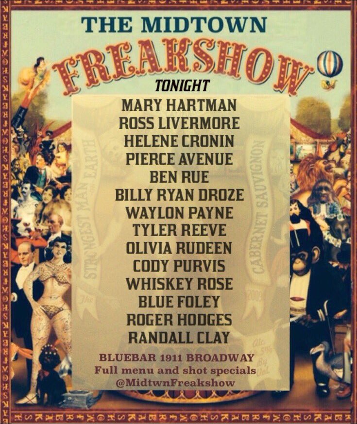 MidtwnFreakshow's tweet photo. .... And @CodyPurvisMusic @Bluefoley @BenRueMusic @BillyDroze #onlyatthefreakshow https://t.co/cbyP4dB3Pe