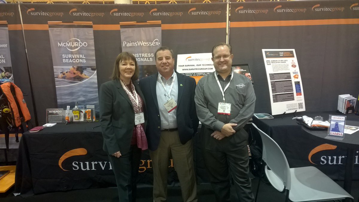 McMurdoGroup's tweet image. McMurdo at #WorkBoatShow with our partner #Survitec.  Catch our #AIS Mandate talk with US Coast Guard tomorrow!