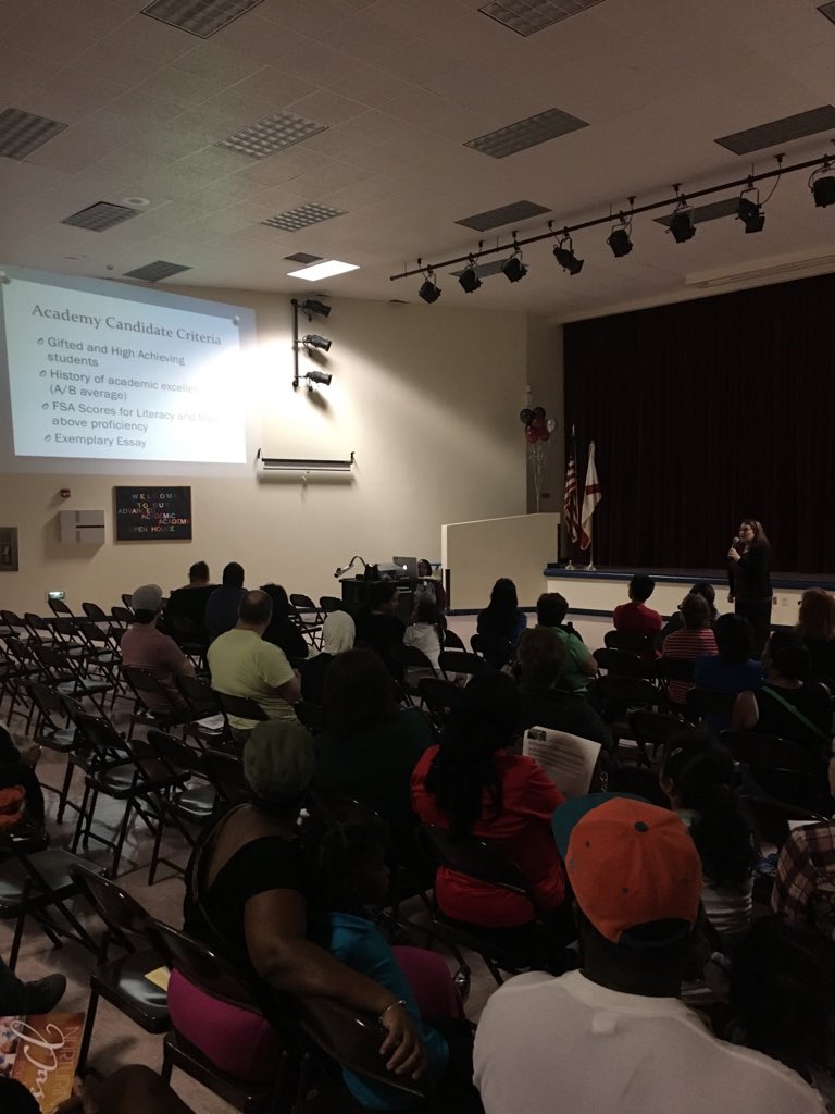 Great turnout at tonight's Advanced Academic Academy program at Westpine Middle. #ospaBEST