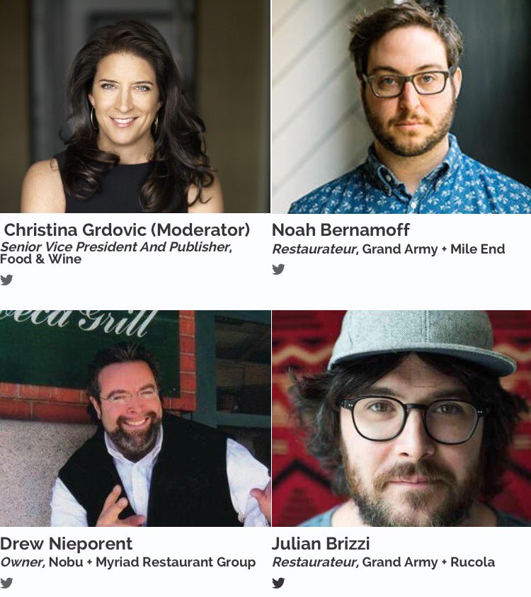 Coming up! Our 2nd fireside chat: discussion on food+dining w/ <a href="/foodandwine/">Food & Wine</a> <a href="/mileenddeli/">Mile End Delicatessen</a> <a href="/MyriadRestGroup/">Myriad Restaurants</a> <a href="/RucolaBK/">Rucola Restaurant</a>