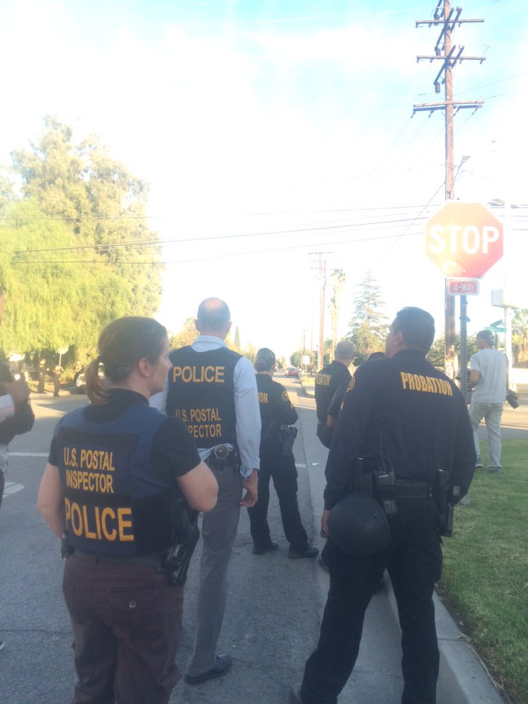 1 #SanBernardinoShooting suspect barricaded Richardson Street
