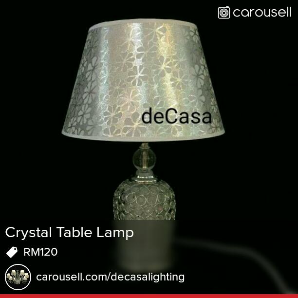 DecasaLighting's tweet photo. Selling Crystal Table Lamp RM120 https://t.co/HpiIVGBz3P #carousell @thecarousell https://t.co/bpEqJf2I6Y